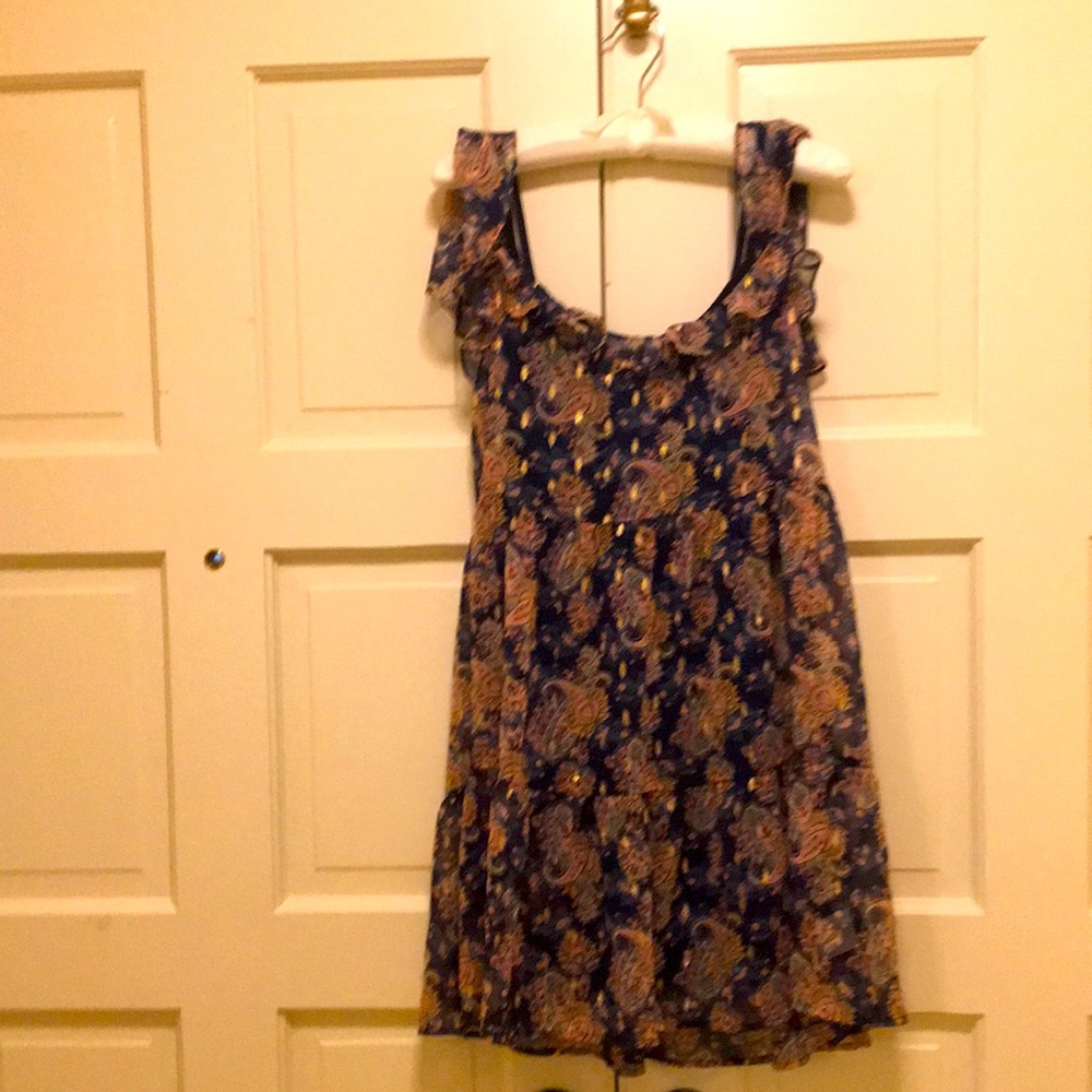 Dress s navy with gold flecks beautiful size small
